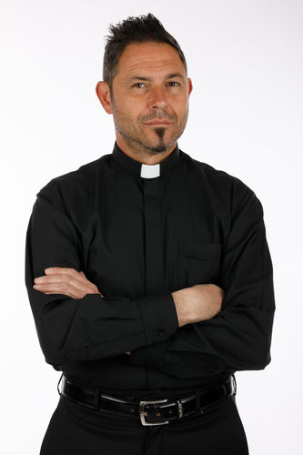 Camicia manica lunga clergy 100% cotone